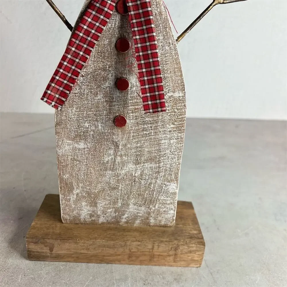 Primitives Handmade Wooden Snowman‎ Holiday Decor